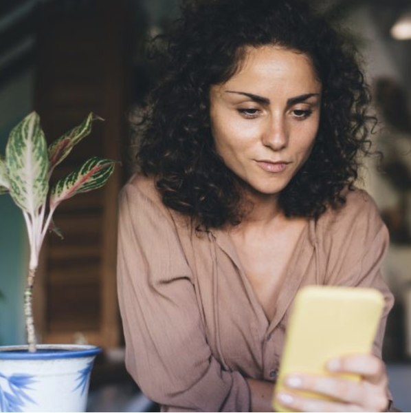 Woman on iphone