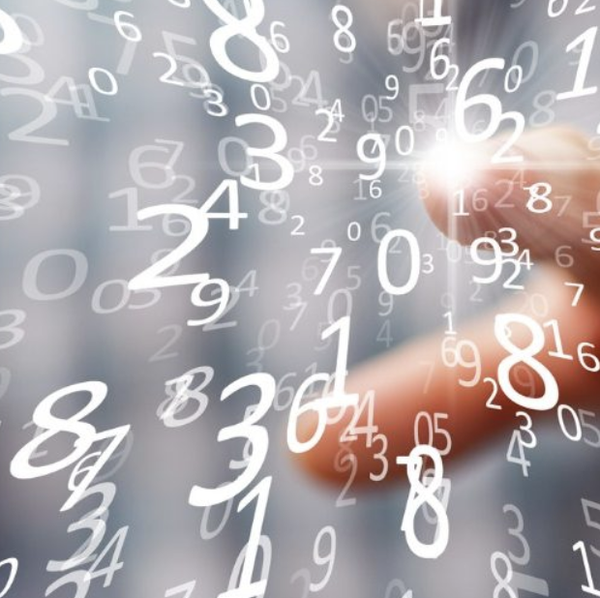 Fingers pointing at numbers