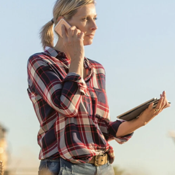 Woman on a cell phone
