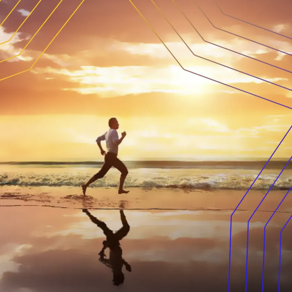 Man running fast
