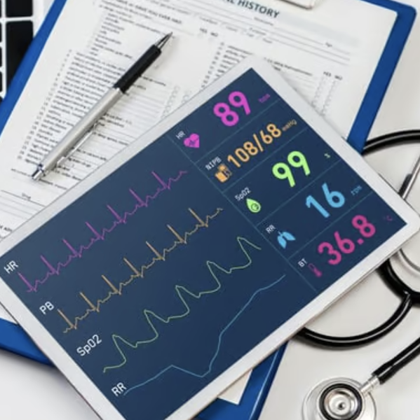 iPad with vital signs