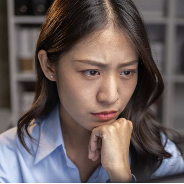 Company employee working overtime