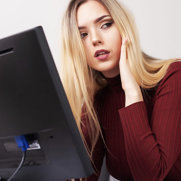 businesswoman suffering neck pain