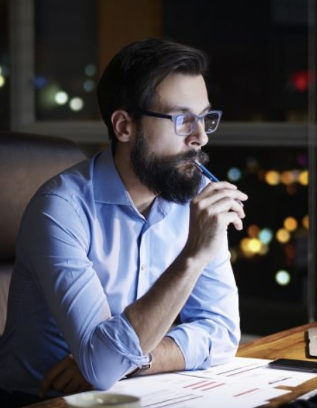 Young Man on Computer