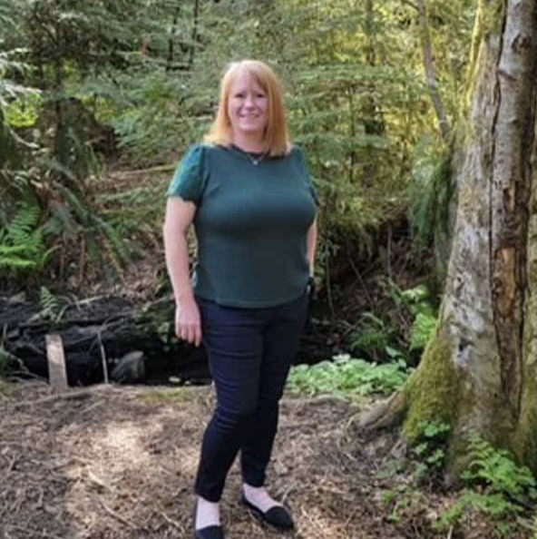 Woman in woods