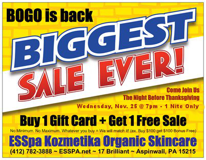 2015 B0G0 Gift Card Sale is Wednesday Night @ 7pm