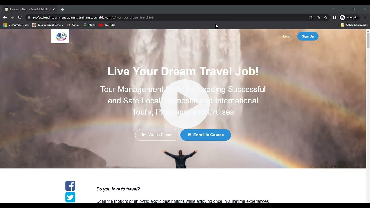 Overview of "Live Your Dream Travel Job!" Online Course