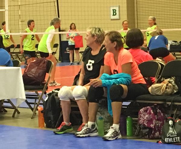 Patty and Paulette and Volleyball game