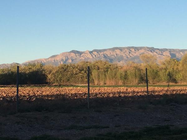 Sandia Mountains at dusk 