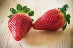 Two fat strawberries