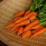 carrots waiting to be scrubbed and cooked