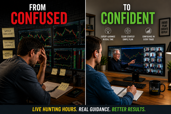 From confused — a trader overwhelmed by too many indicators and signals — to confident — the same trader in a live session with Dale Wheatley, getting expert guidance, a clear strategy, and confidence in every trade.