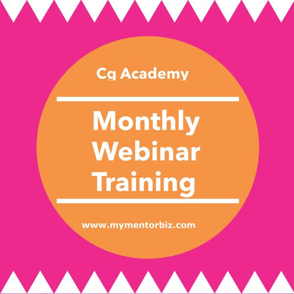 CG Academy Monthly Webinar Training