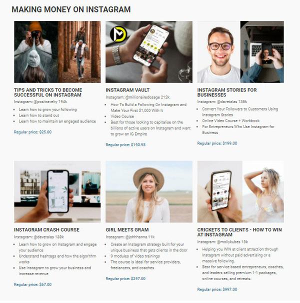 check out the instagram courses >>>