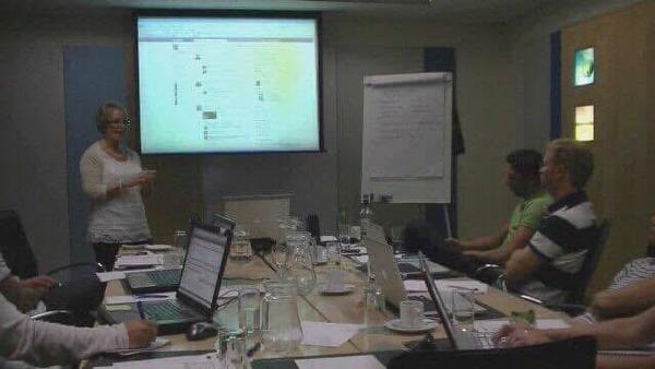 Susan teaching Facebook Marketing in 2012