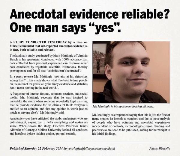 anecdotal evidence