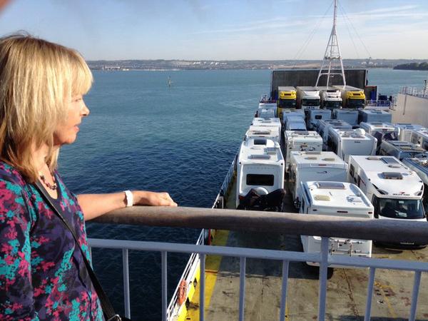 On the ferry 