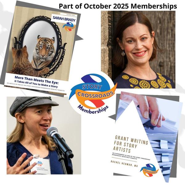 Our Commissioned Story Artists for Story Crossroads Memberships - Sarah Brady and Rachel Hedman, MA