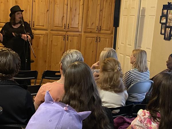 Julie Barnson telling at 100th house concert - March 21, 2026