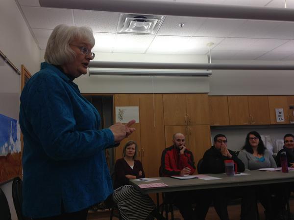Sylvia Milner telling to Senior Center Directors