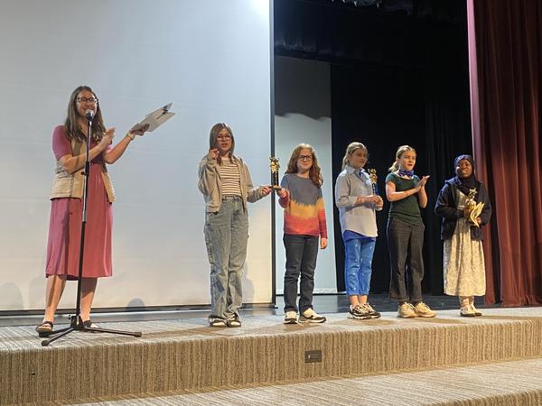 Salt Lake City School District students with Kristina Richards