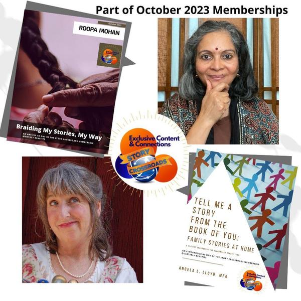 Our Commissioned Story Artists for Story Crossroads Memberships - Roopa Mohan and Angela L Lloyd
