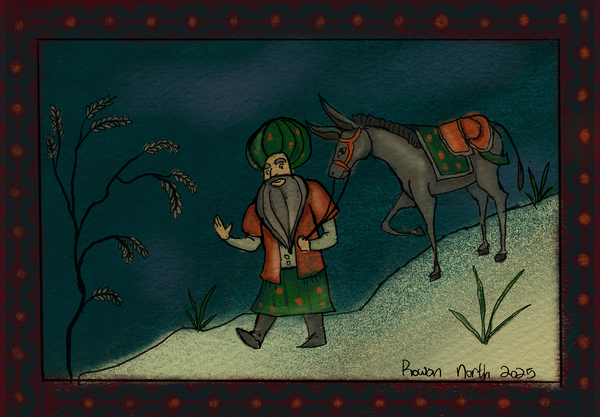 Nasreddin Hodja & His Donkey - Turkey - drawn by Rowan North