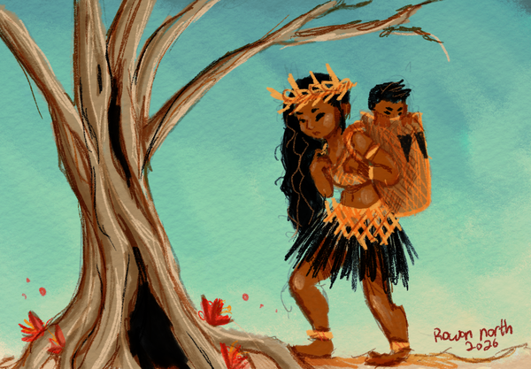 The Boy Named Rubbish - Kiribati/Gilbert Islands - drawn by Rowan North