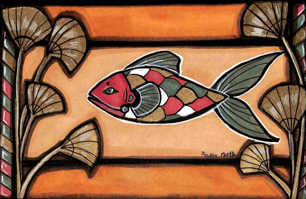 The Grateful Fish - Egypt tale - drawn by Rowan North