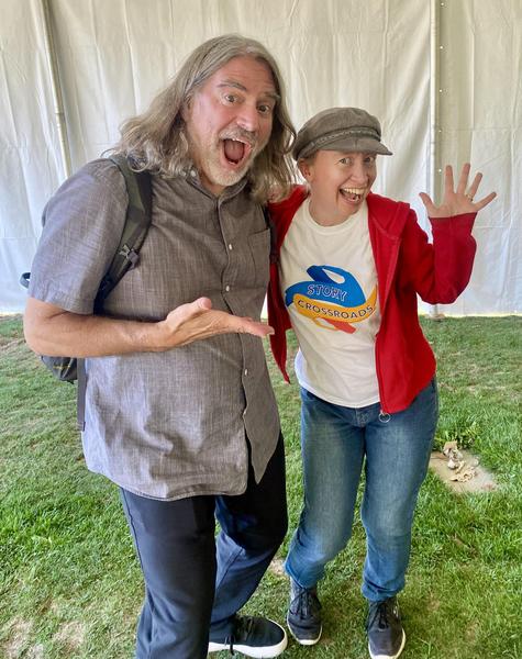 Peter Cook and reunion with Rachel Hedman at Timpanogos Storytelling Festival