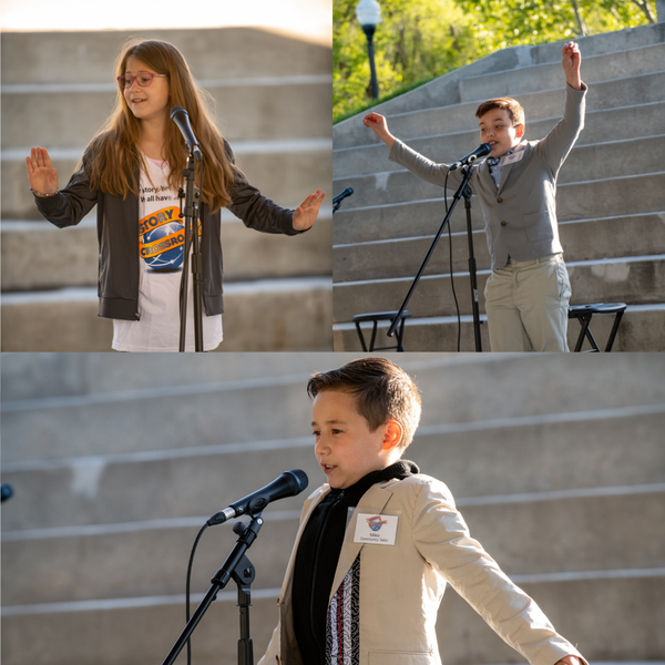 Youth tellers performing on May 11, 2021 at Murray City Park