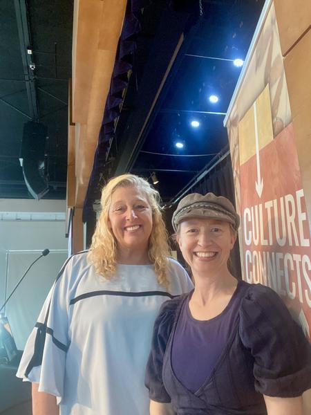 Mary Anne Carter, NEA Chair, with Rachel Hedman, Story Crossroads Executive Director
