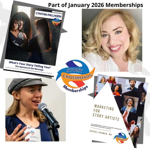 Our Commissioned Story Artists for Story Crossroads Memberships - Cynthia Millhorn; Rachel Hedman, MA