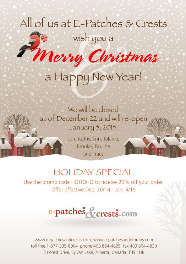Merry Christmas from e-patches & crests