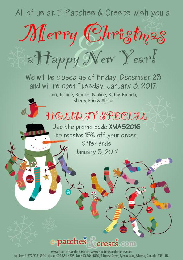 Merry Christmas from e-patches & crests