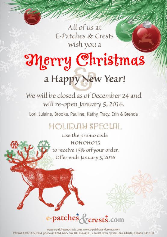 Merry Christmas from e-patches & crests