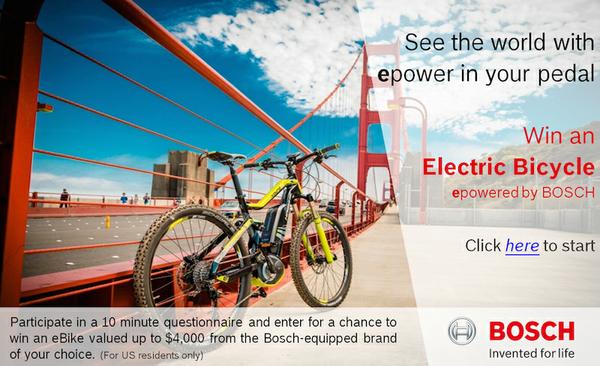 Win a Bosch powered electric bike