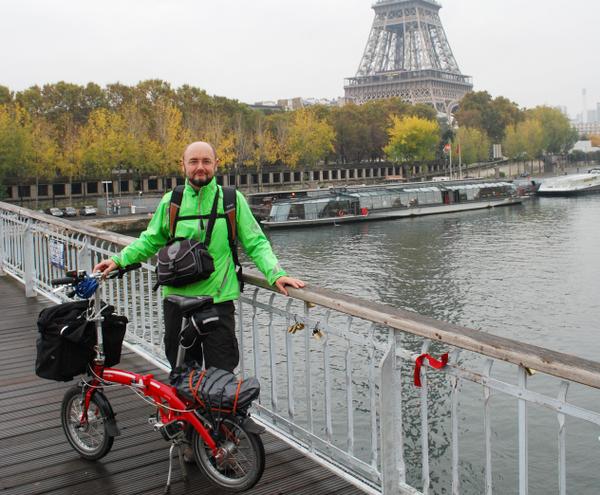 London to Paris on folding electric bike