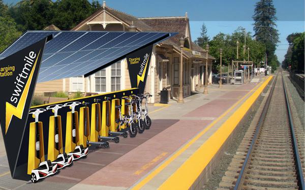 Solar charging stations for electric bikes