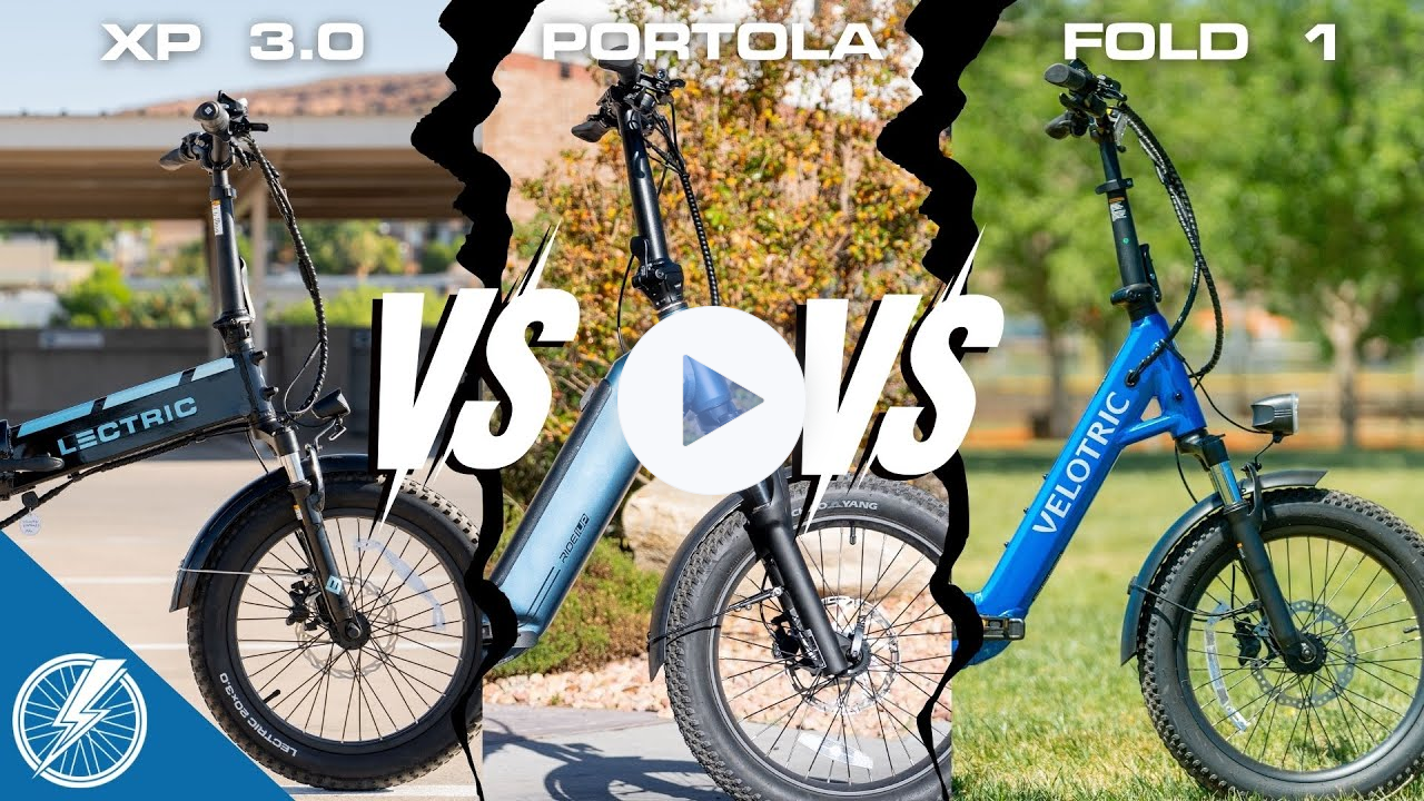 Lectric XP vs Ride1Up Portola vs Velotric Fold 1 | Fight of the $1K Folding E-Bikes