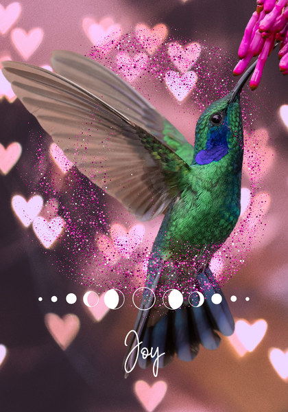 Hummingbird medicine card and joy—symbols of transformation at the Sedona retreat