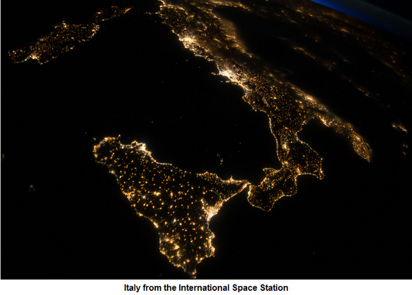 Italy from the International Space Station