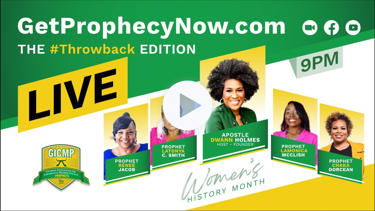 Throwback GETPROPHECYNOW.COM LIVE - Prophetic Masterclass