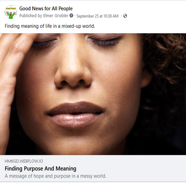 Finding Purpose And Meaning