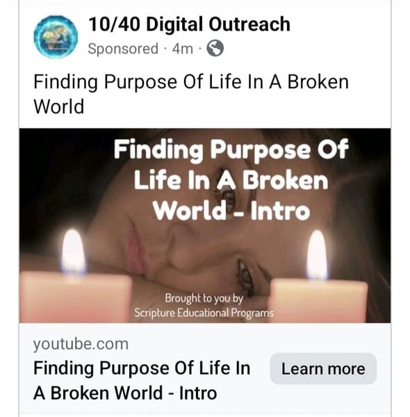 Finding Purpose In A Broken World