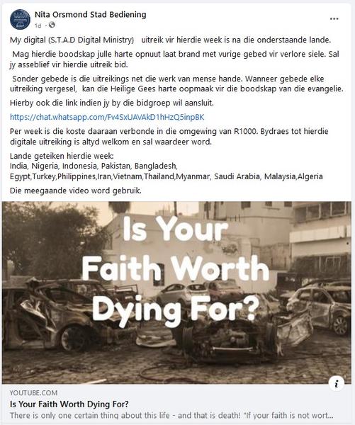 Nita Orsmond - S.T.A.D. Bediening