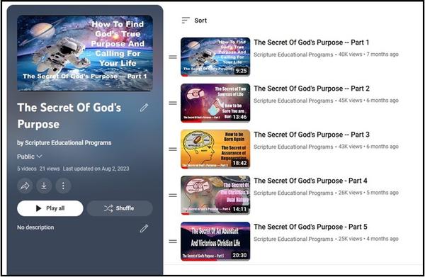 The Secret Of God's Purpose