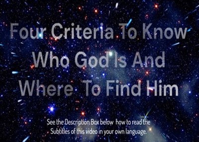Four Criteria To Know Who God Is