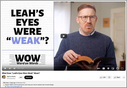 Leah's Eyes Were "Weak"?