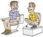 Juiste houding op toilet